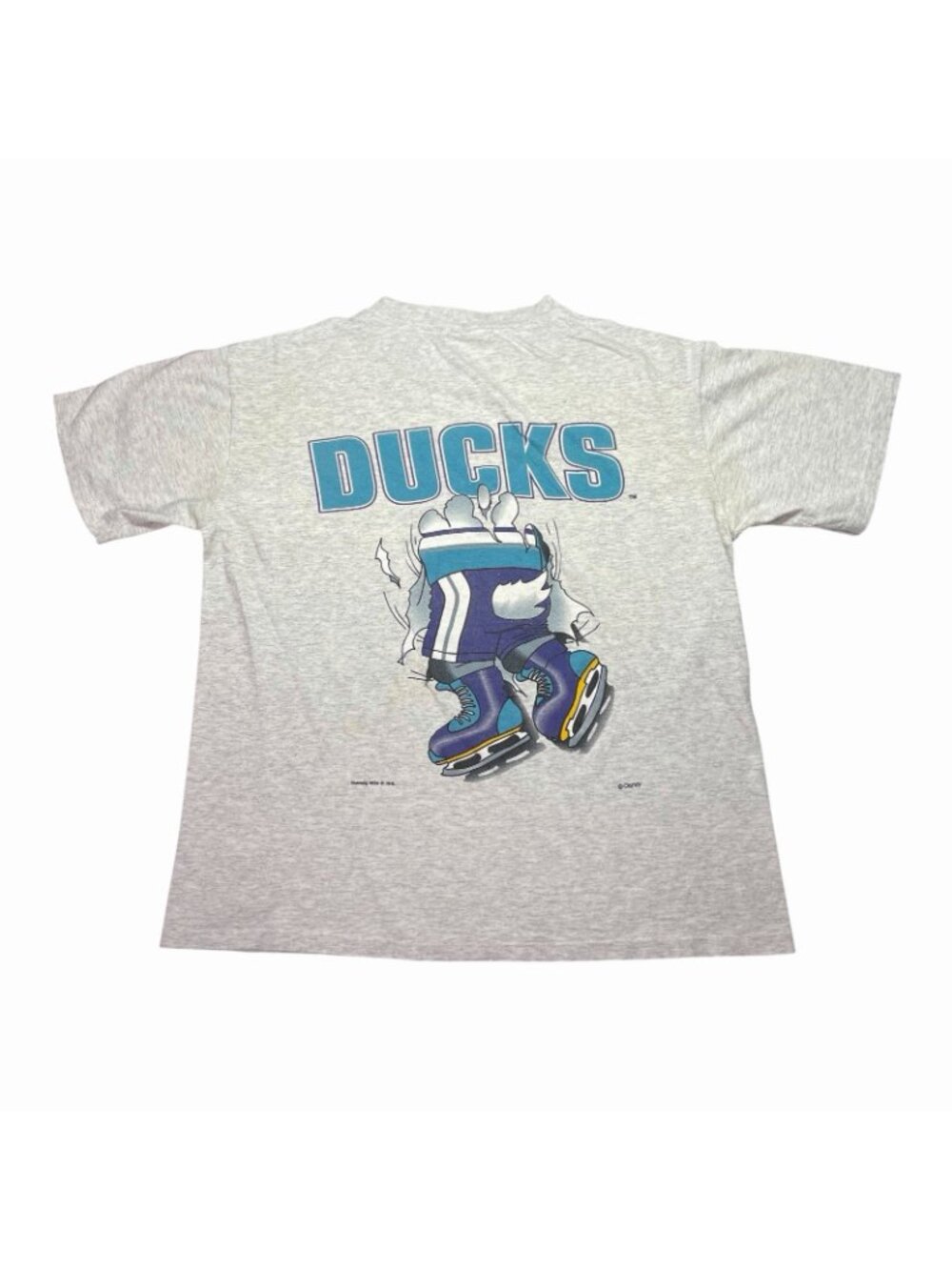 Vintage 90's Nutmeg USA Anaheim Mighty Ducks Disney NHL T-Shirt Men's L - Picture 5 of 15